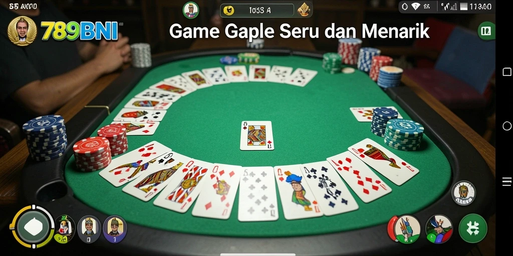 Tampilan gameplay Gaple yang seru dan interaktif.