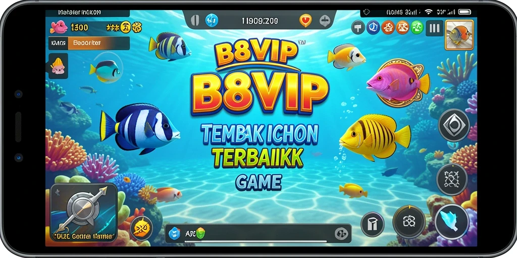 Tampilan gameplay seru dalam game Tembak Ikan B8VIP.