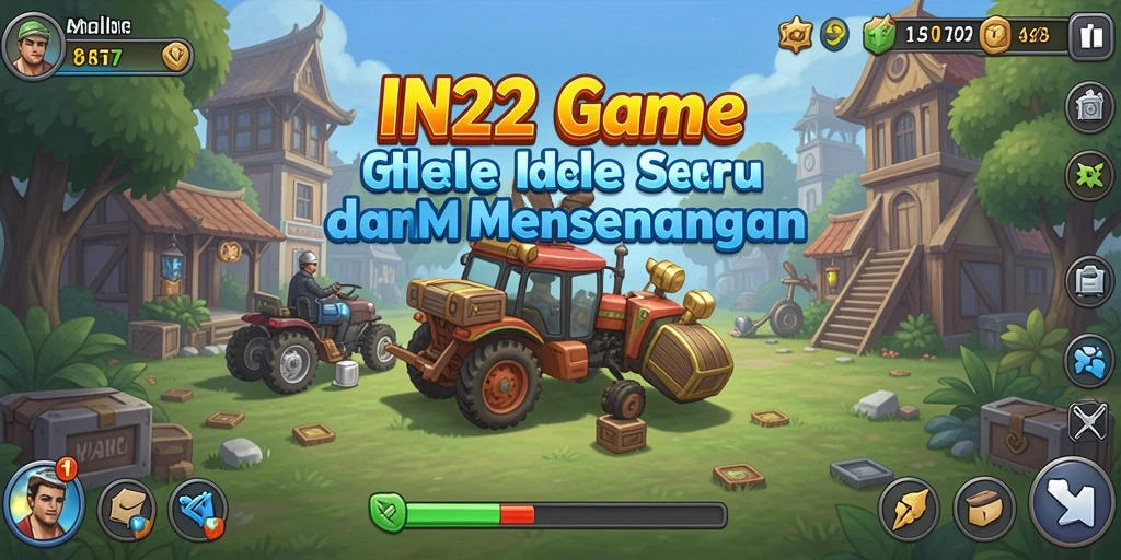 Tampilan gameplay seru dari IN22 dengan aksi Idle menarik.