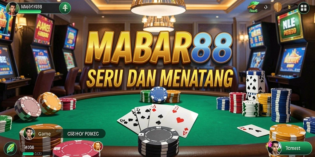 Screenshot utama MABAR88 menampilkan gameplay Poker yang seru.