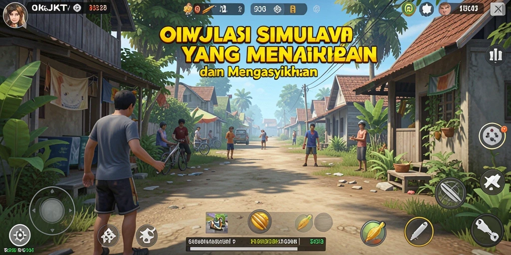 Screenshot gameplay OKJKT dengan interaksi karakter yang hidup.