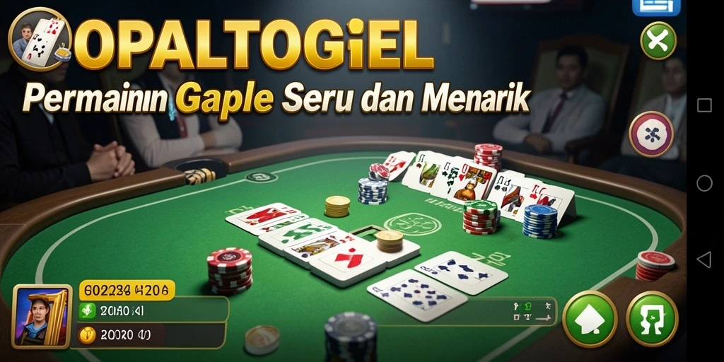 Tampilan menarik dari gameplay Gaple di OPALTOGEL.
