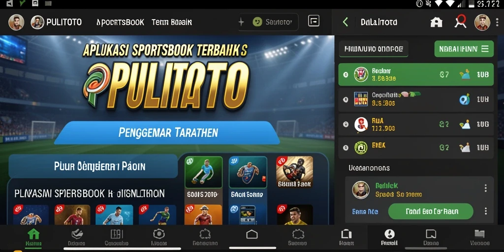 Screenshot PULITOTO menampilkan antarmuka taruhan olahraga yang menarik.