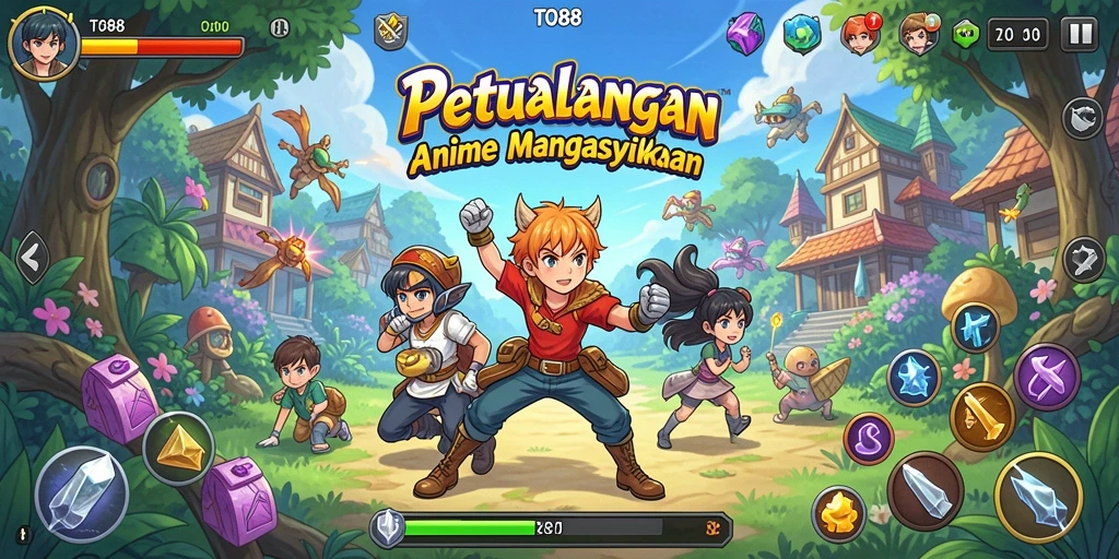 Tampilan gameplay TO88 yang penuh warna dan dinamis.