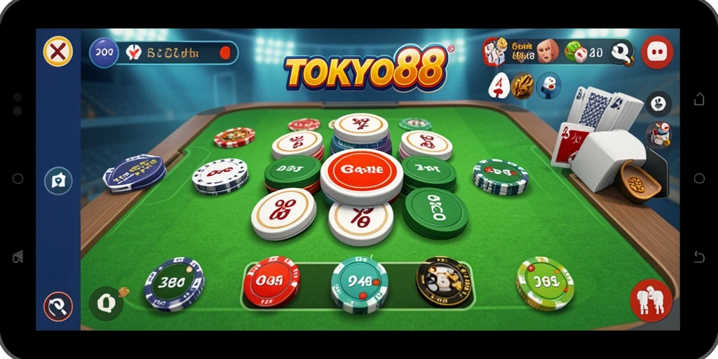 Screenshot gameplay Gaple di TOKYO88 yang menarik.