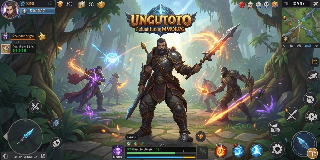 Gameplay menarik UNGUTOTO yang menampilkan pertarungan seru dan penjelajahan dunia.