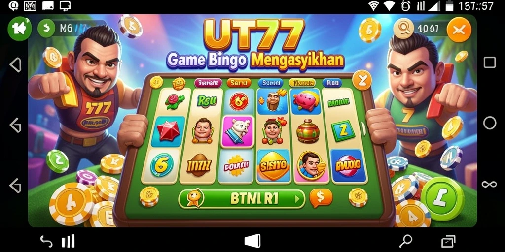 Screenshot gameplay UT77 yang menampilkan keseruan permainan Bingo.