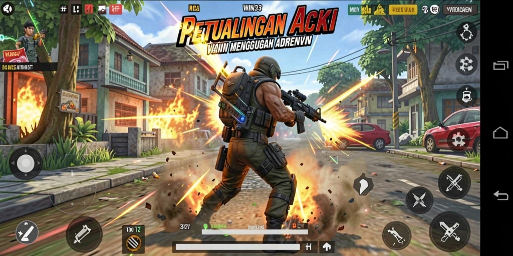 Tangkapan layar menunjukkan momen aksi seru dan mendebarkan dalam WIN33.