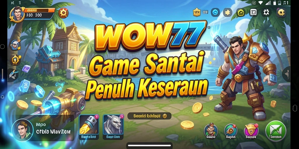 Tampilan gameplay WOW77 yang menyenangkan dan penuh warna.